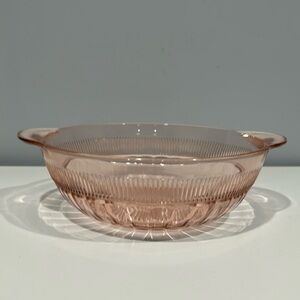 Anchor Hocking Coronation Pink Depression Glass serving bowl
